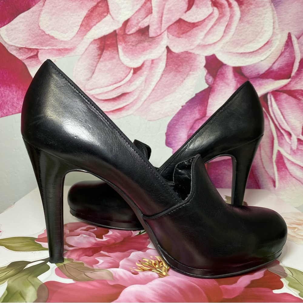 Franco Sarto A-Lani Black Leather Pumps